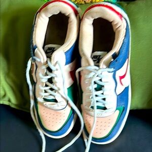 NIKE AIR WOMENS SNEAKERS-MULTI-COLORED AIR FORCE 1.WOMEN'S SIZE 9